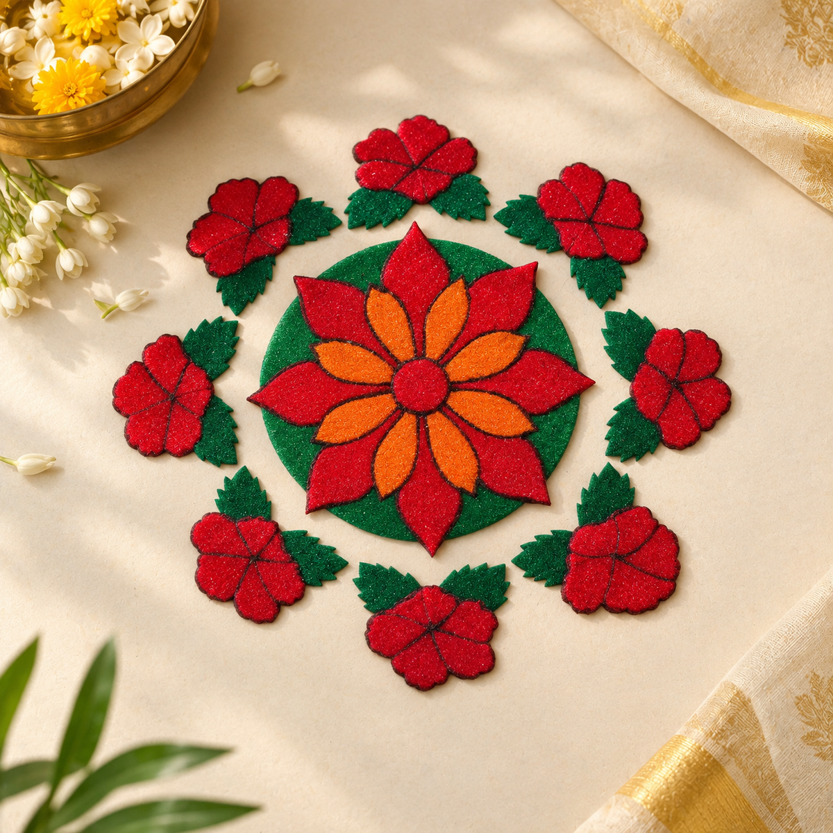 Ashta Pushp Rangoli