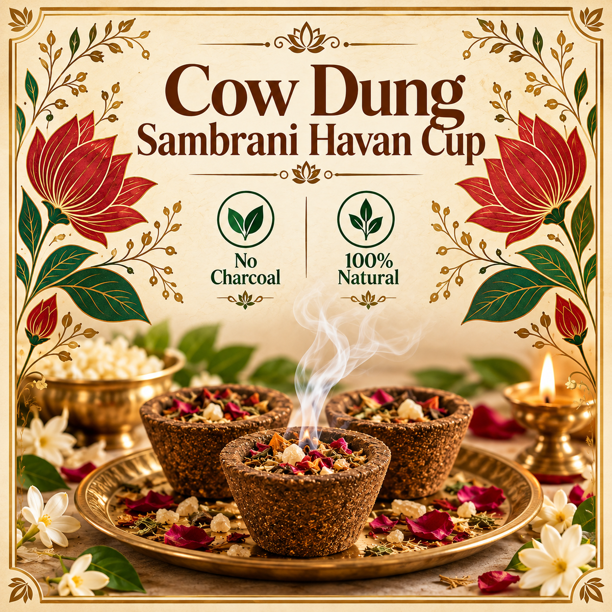 Cow Dung Sambrani Havan Cup