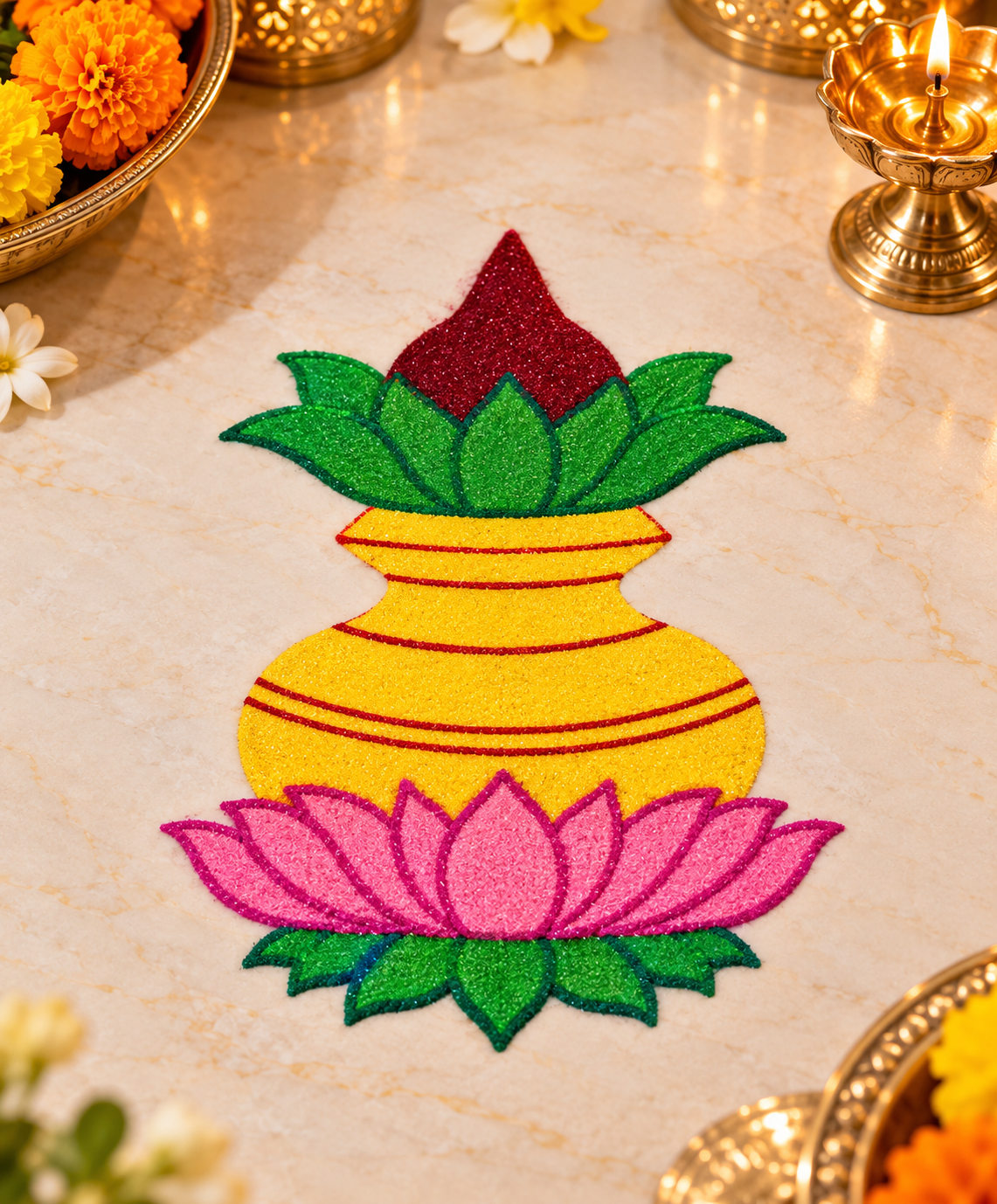 Traditional Kalash Rangoli