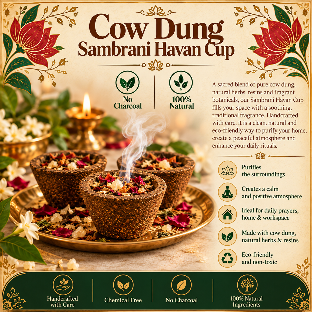 Cow Dung Sambrani Havan Cup